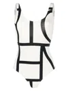 Totême One-piece Swimsuit With Monogram Print In White