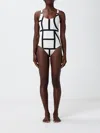 Totême One-piece Swimsuit With Monogram Print In White