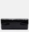 Totême T-clutch Small Croc-effect Leather Clutch In Black