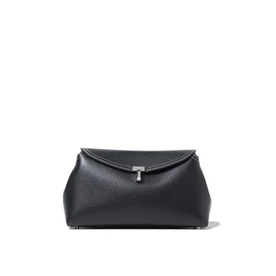 Totême T-lock Clutch Bag In Black