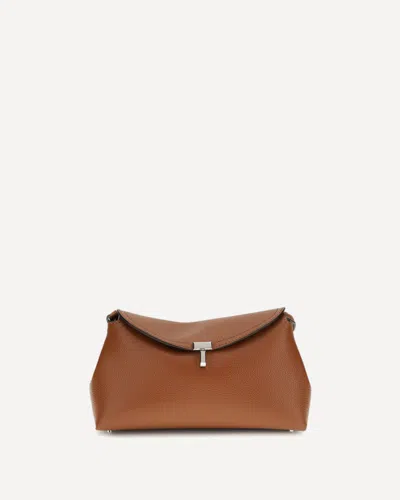 Totême T-lock Clutch Bag In Brown