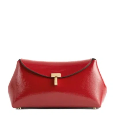 Totême T-lock Clutch Bag In Red
