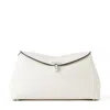 Totême T-lock Clutch Handbag In Milk Grain 111