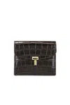 Totême T-lock Croco Embossed Cardholder