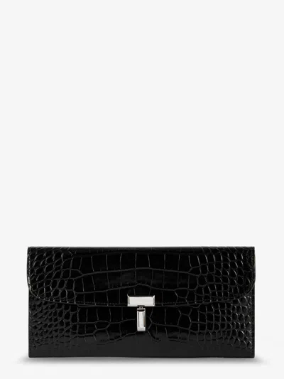 TOTÊME T-LOCK CROCO PRINT LEATHER WALLET