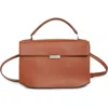 Totême Toteme T-lock Curved Leather Shoulder Bag In Brown