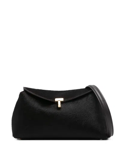 Totême T-lock-detail Clutch In Burgundy