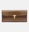 Totême T-lock Embossed Leather Wallet