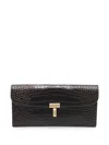 Totême Toteme T-lock Embossed Wallet In Black