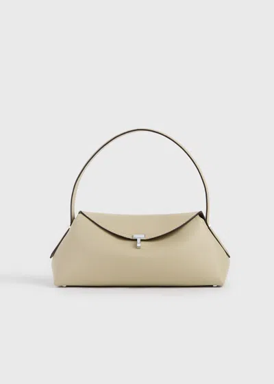Totême T-lock Grained-leather Shoulder Cashew In Brown