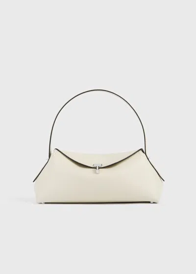 Totême T-lock Grained-leather Shoulder Milk In White