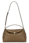 Totême T-lock Grained Leather Top Handle Bag In Brown