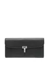 Totême T-lock Grained-leather Wallet