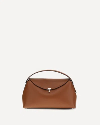 Totême T-lock Hand Bag In Brown
