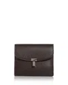 Totême T-lock Leather Card Case In Brown