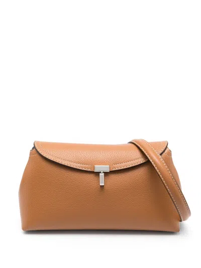 Totême T-lock Leather Clutch Bag