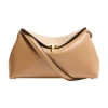 Totême T-lock Leather Clutch In Brown