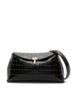 Totême Toteme T-lock Leather Clutch In Black