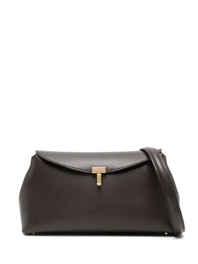 TOTÊME TOTEME T-LOCK LEATHER CLUTCH