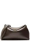 Totême Toteme Leather T-lock Top-handle Bag In Brown
