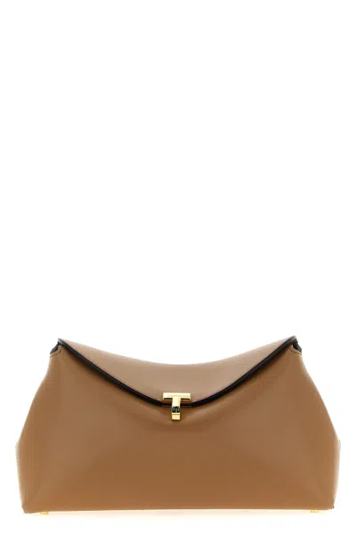Totême 't-lock Leather' Clutch In Brown