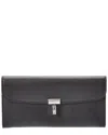 Totême Toteme T-lock Leather Continental Wallet In Black