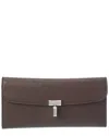 Totême Toteme T-lock Leather Continental Wallet In Brown