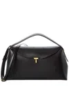 Totême Toteme T-lock Leather Shoulder Bag In Black