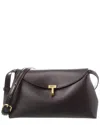 Totême Toteme T-lock Leather Shoulder Bag In Black