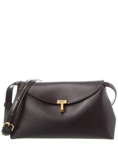 Totême Toteme T-lock Leather Shoulder Bag In Black