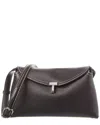 Totême Toteme T-lock Leather Shoulder Bag In Black