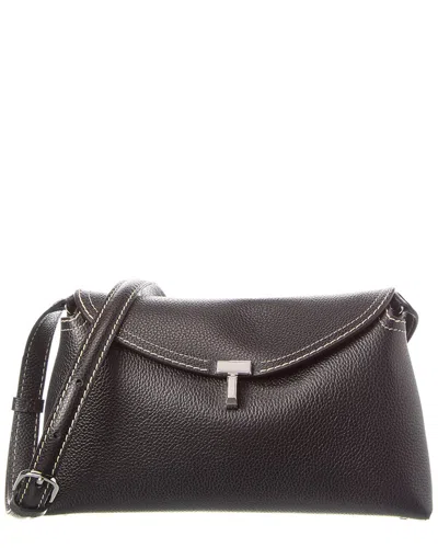 Totême Toteme T-lock Leather Shoulder Bag In Black