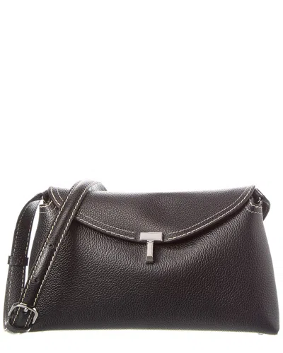 Totême Toteme T-lock Leather Shoulder Bag In Black