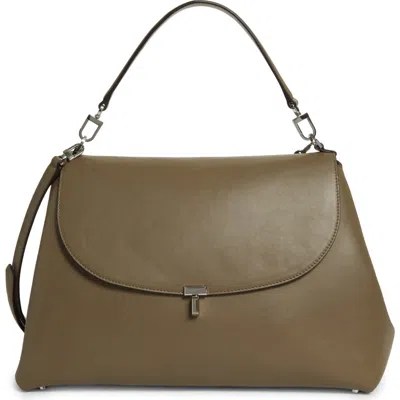 Totême Toteme T-lock Leather Shoulder Bag In Brown