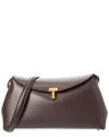Totême Toteme T Lock Leather Shoulder Bag In Brown
