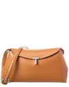 Totême Toteme T-lock Leather Shoulder Bag In Orange