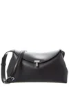 Totême Toteme T-lock Leather Shoulder Bag In Black