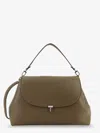 Totême T-lock Leather Shoulder Bag In Green
