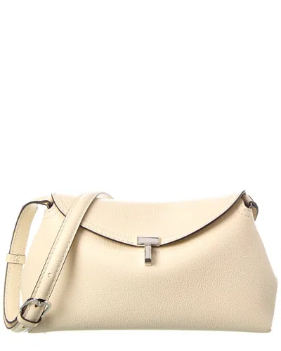 Totême Toteme T-lock Leather Shoulder Bag In Neutral