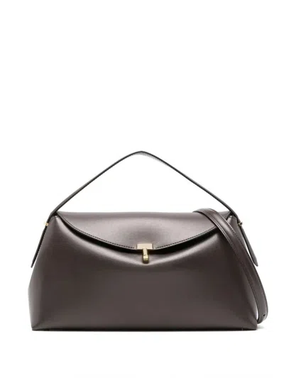 Totême Toteme "t Lock Leather Top Handle" Bag Bags In Green