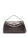 Totême Toteme Leather T-lock Top-handle Bag In White