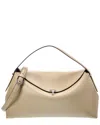 Totême Toteme T-lock Leather Top Handle Shoulder Bag In Brown