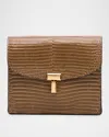 Totême T-lock Lizard-embossed Leather Cardholder