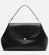 Totême T-lock Medium Leather Tote Bag In Black