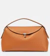 Totême Toteme T-lock Top Handle Leather Satchel In Tan