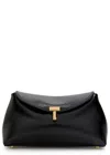Totême Toteme T-lock Mini Patent Leather Clutch In Black