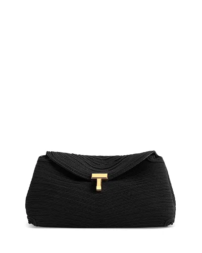 Totême T-lock Mini Rope Clutch In Black