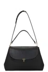 Totême T-lock Nylon Satchel Bag In Black