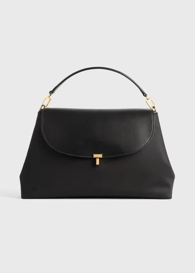 TOTÊME T-LOCK NYLON SATCHEL BLACK