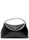 Totême Toteme T-lock Patent Leather Top Handle Bag In Black